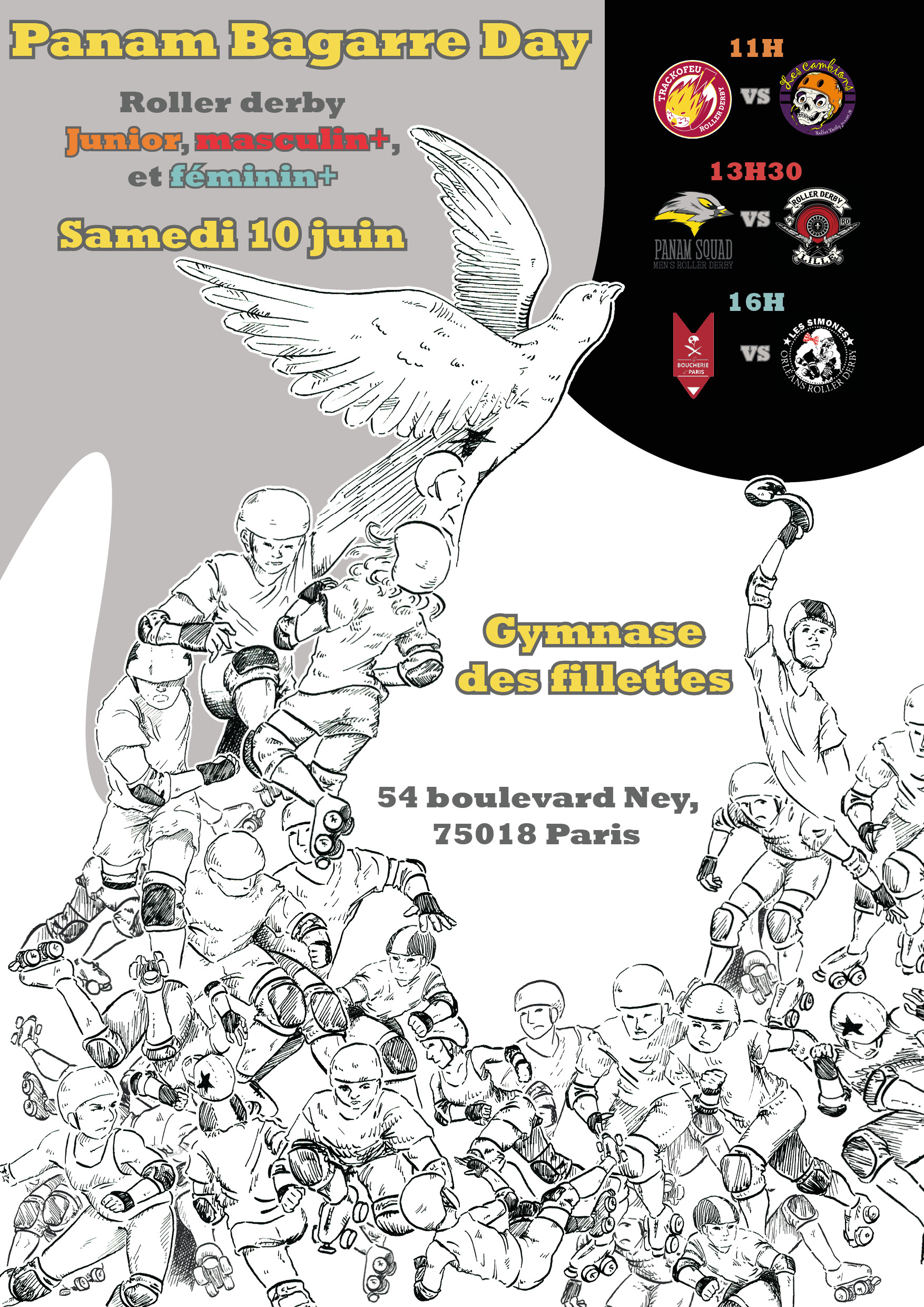 Affiche pour un événement de roller derby